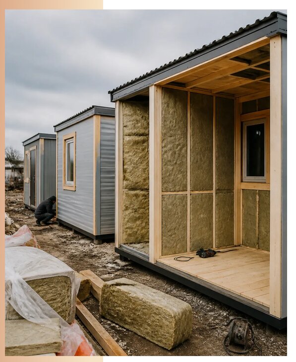 Изготовление утепленных дачных бытовок под ключ в Гагарине
